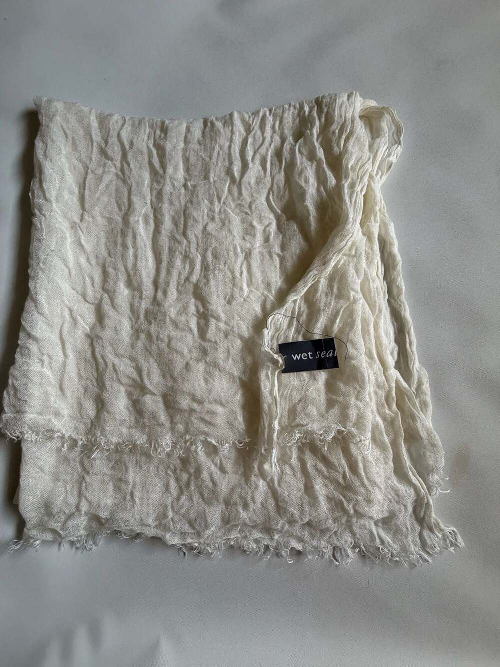 Wet Seal Scarf White Gauzy Lightweight Summer Beach Shawl NWT Boho
